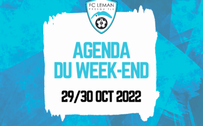 AGENDA | LES RENCONTRES DU WEEK-END DU 29/30 OCTOBRE 2022