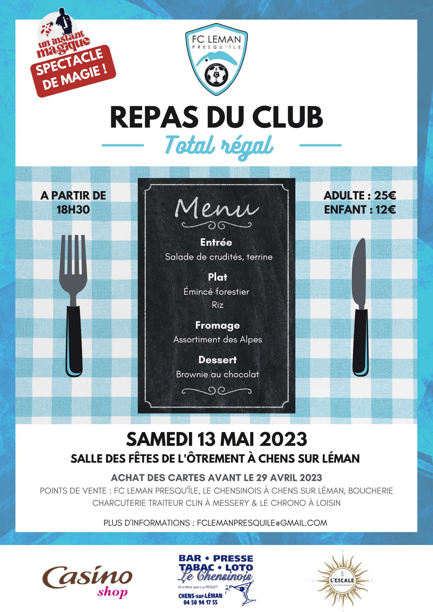 Affiche repas du club