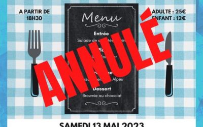 MANIFESTATION | REPAS DU CLUB TOTAL RÉGAL&rsquo; ANNULÉ
