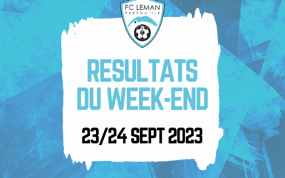 RÉSULTATS | LE BILAN DU WEEK-END DU 23/24 SEPTEMBRE 2023