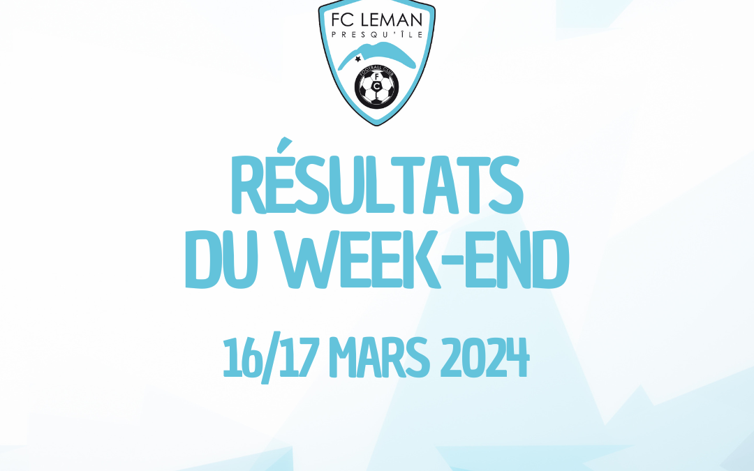 RÉSULTATS | LE BILAN DU WEEK-END DU 16/17 MARS 2024