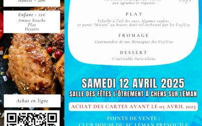 🍽 REPAS DU CLUB | LA NUITÉE DANSANTE DU FC LÉMAN PRESQU’ÎLE